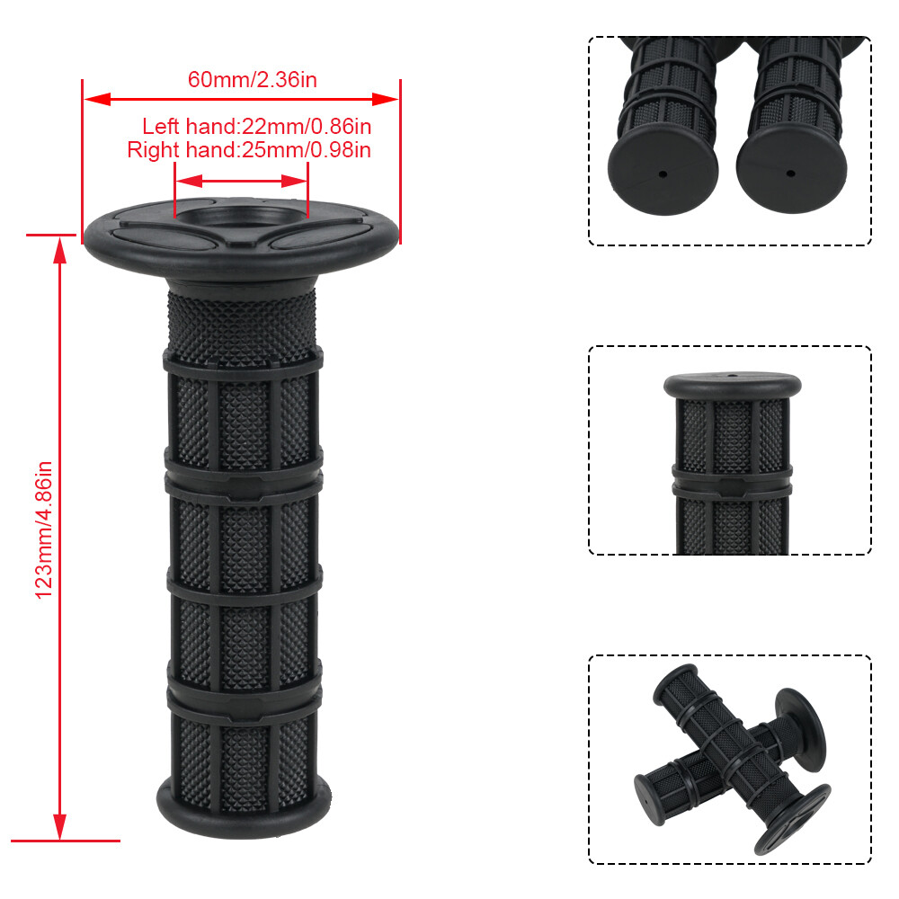 For Dirt Bike Rubber Motorcycles Hand Grip 7/8″ & 1″ Handle Bar Throttle Grips