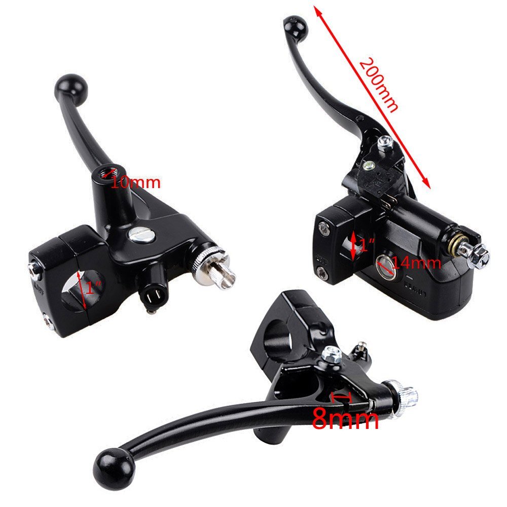 Combo Motorcycle 1″ Handlebar Hand Grip + Switch Controls + Clutch Brake Levers