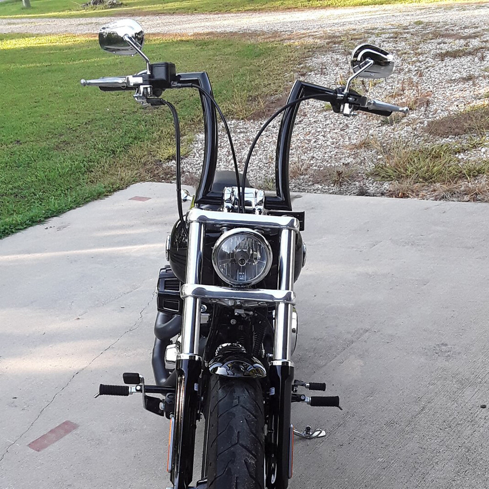 12″ 14″ 16″ RISE DNA MONSTER FAT APE HANGER BARS 1-1/4″ FOR HARLEY HANDLEBARS