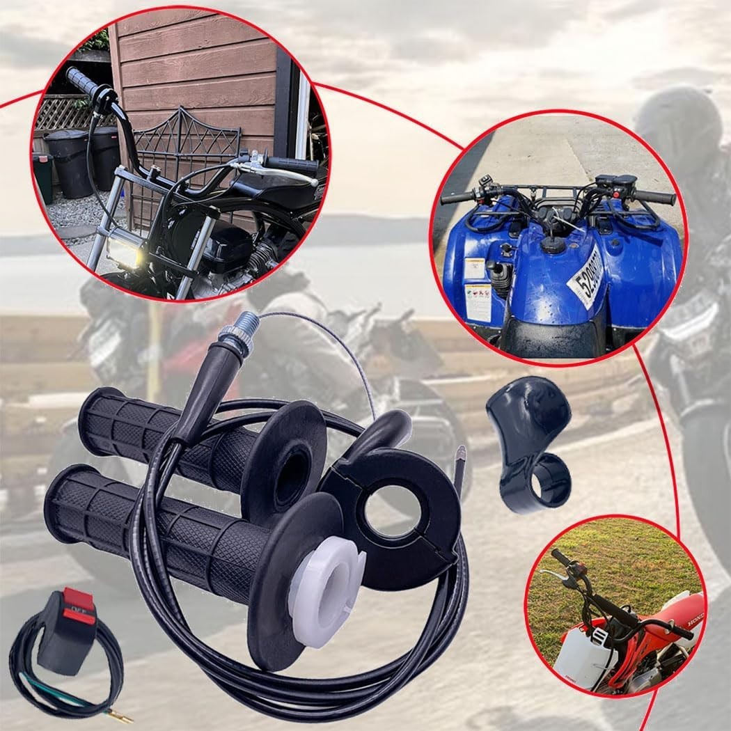 Complete Throttle Grip Assembly for 50cc-250cc Dirt Bikes: Lightweight & Durable