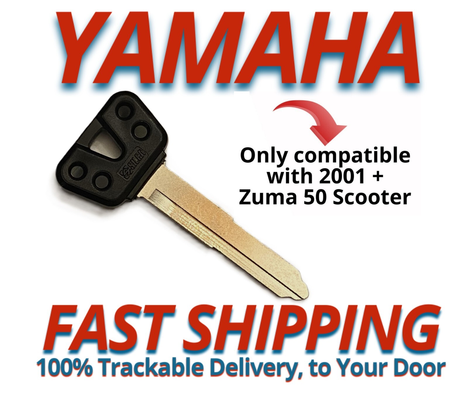 Yamaha Zuma 50 Scooter Keys 2001+ Replacement Key Cut to your Code B7001-B7250