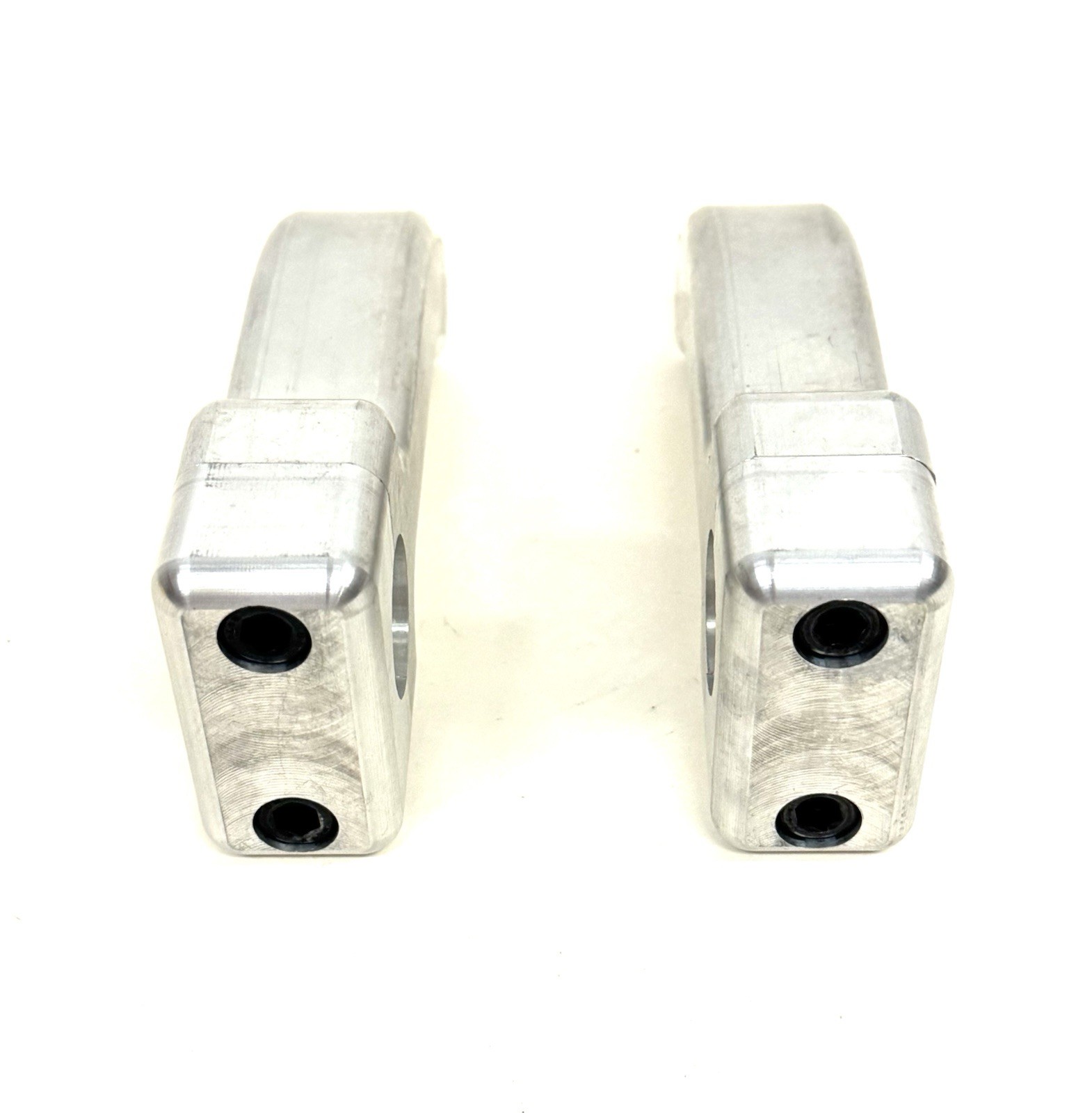 USA-MADE 4″ BILLET PULLBACK RISERS RAW NATURAL FOR CUSTOM HARLEY