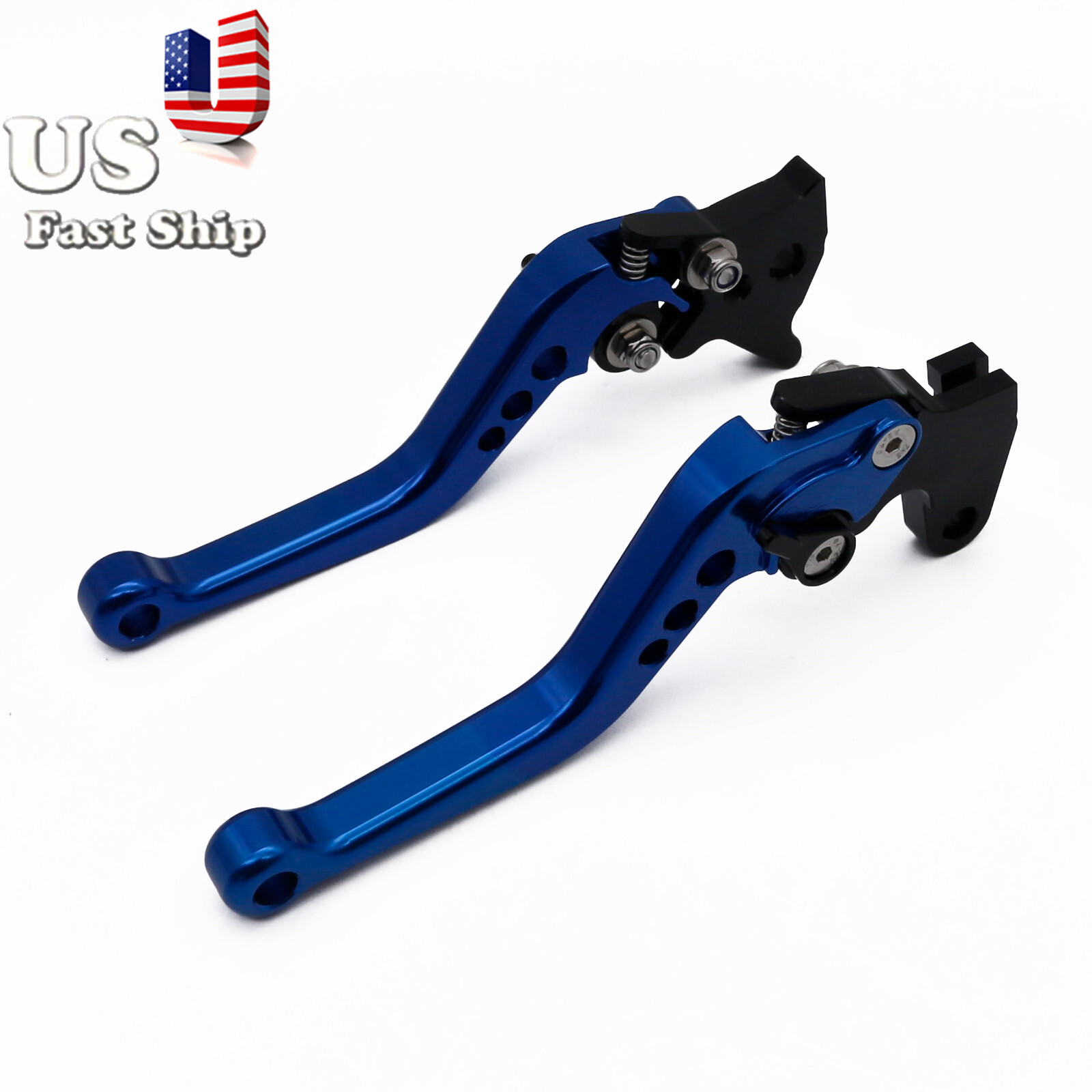 CNC Short Brake Clutch Levers Handle Fit Yamaha MT-03 YZF-R3 2017-2024 Blue Set