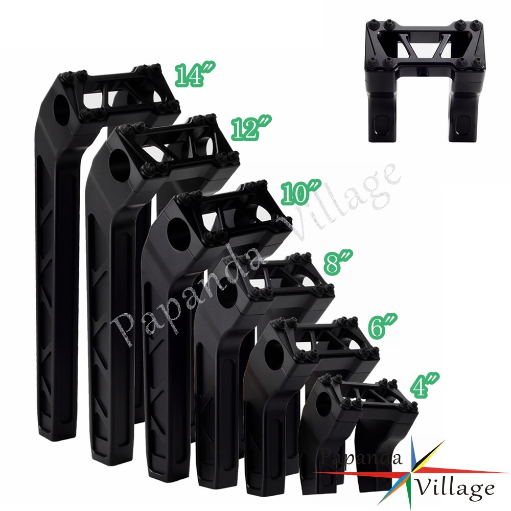 4″-14″ Club Style Tall Handlebar Pullback Riser Fits Street bob Dyna Softail