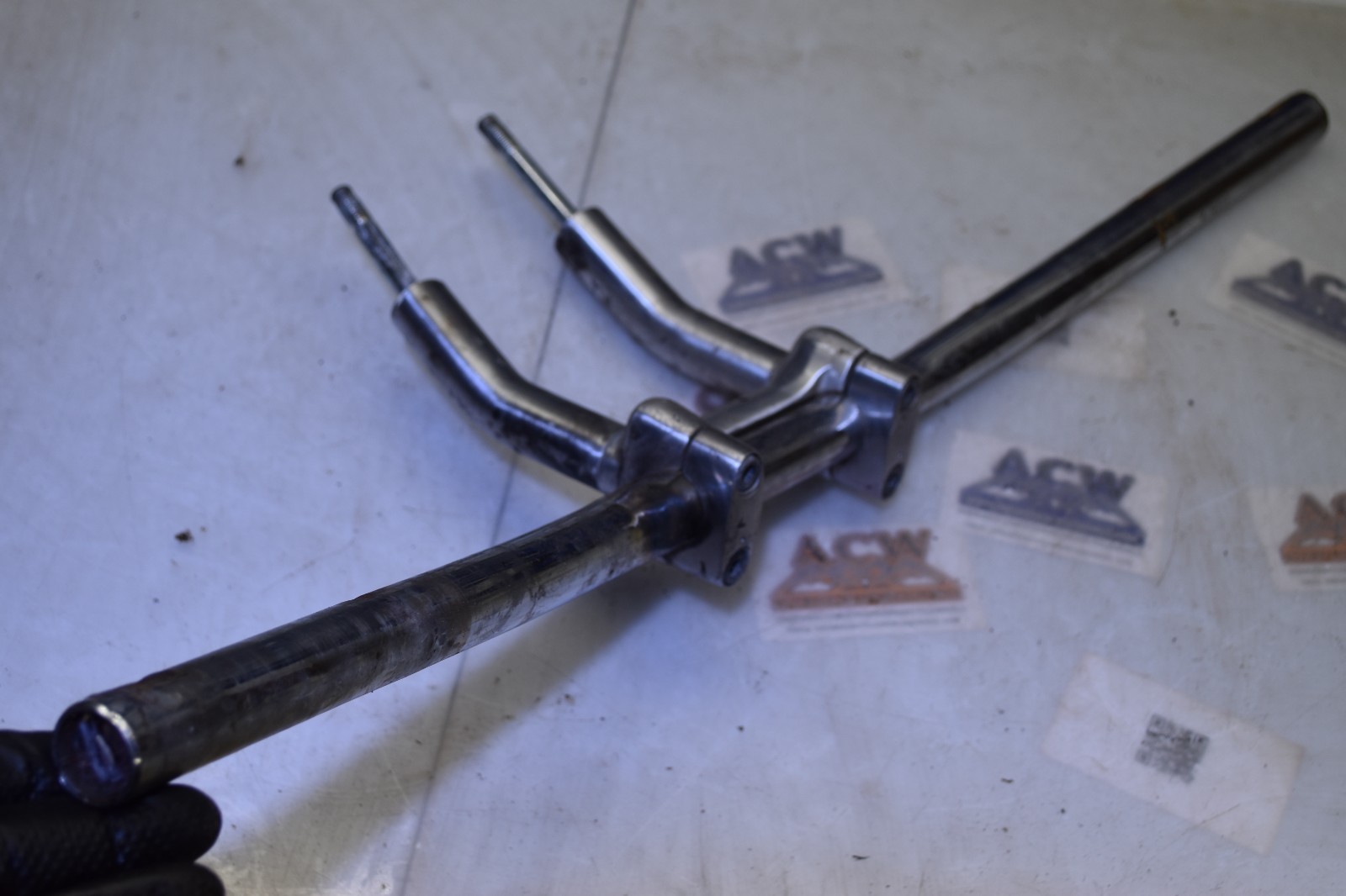 S1-6 Handlebar W Riser Bent Handle 04 Suzuki Savage LS650 LS 650 Free Us Ship