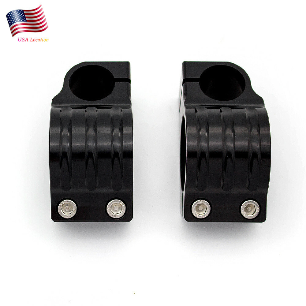 US 37mm CNC Clip on Handlebar Clip-ons Tube Bar Handle Universal Rised Aluminum