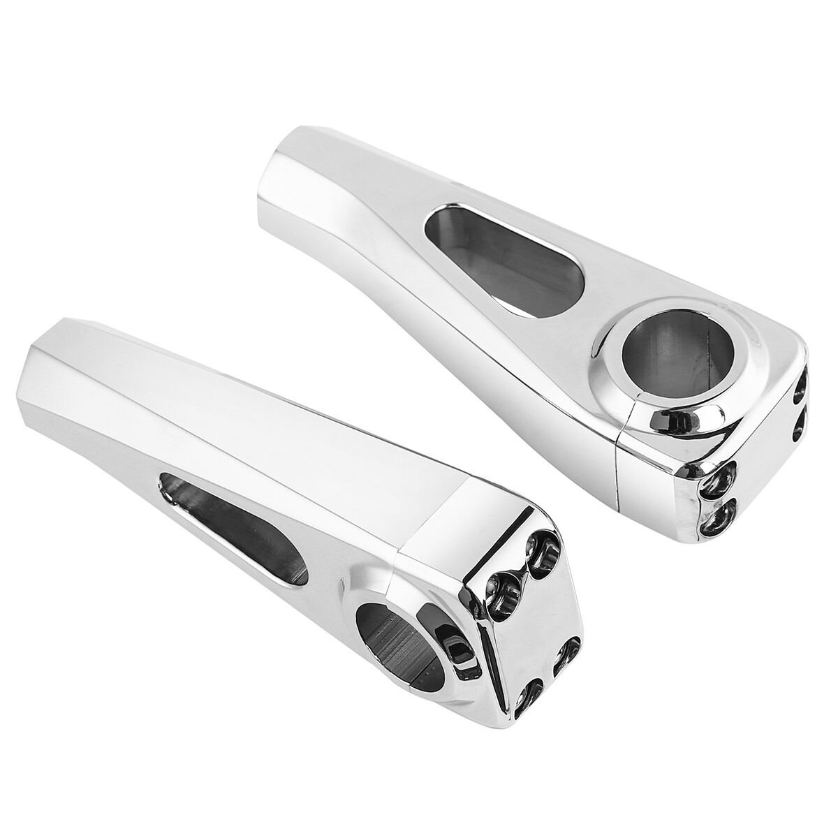 Universal Chrome 4.5″Handlebar Top Riserss Fit For Harley Honda Kawasaki 1”Bars