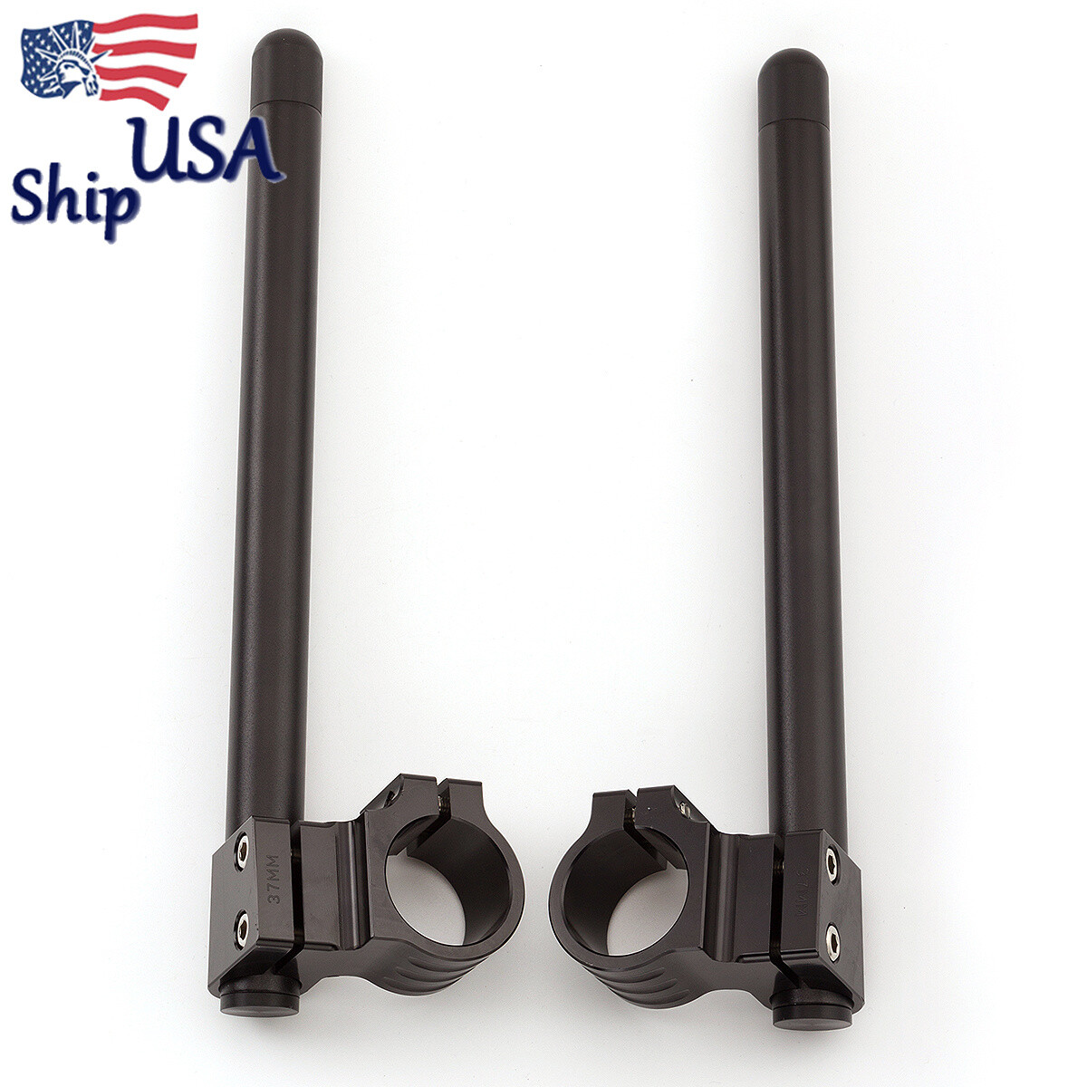 For 51mm CNC Clip on Handlebar Mount Clamp Tube Bar Handle Universal Rised Head