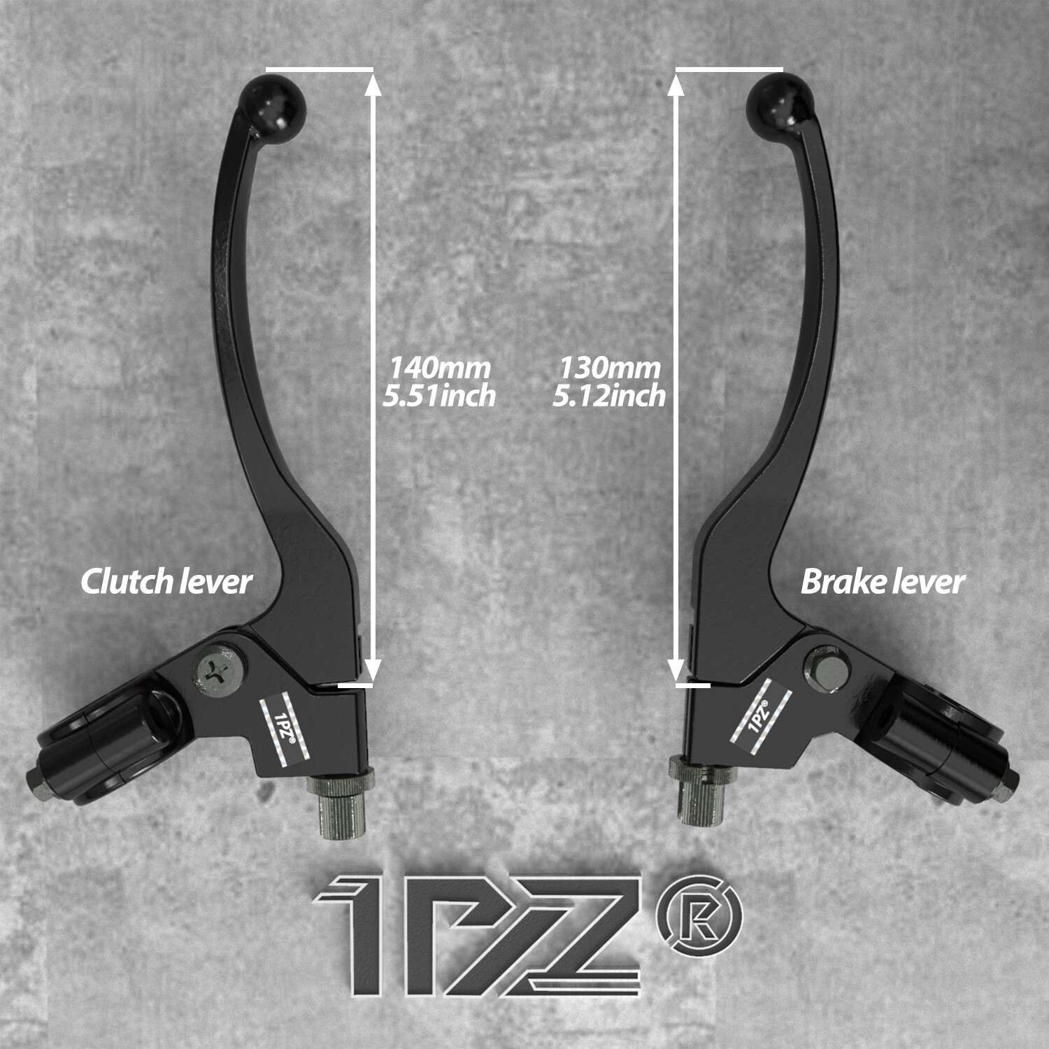 Shorty Black Clutch & Drum Brake Lever Perch Assembly Yamaha 7/8″ 22mm Handlebar