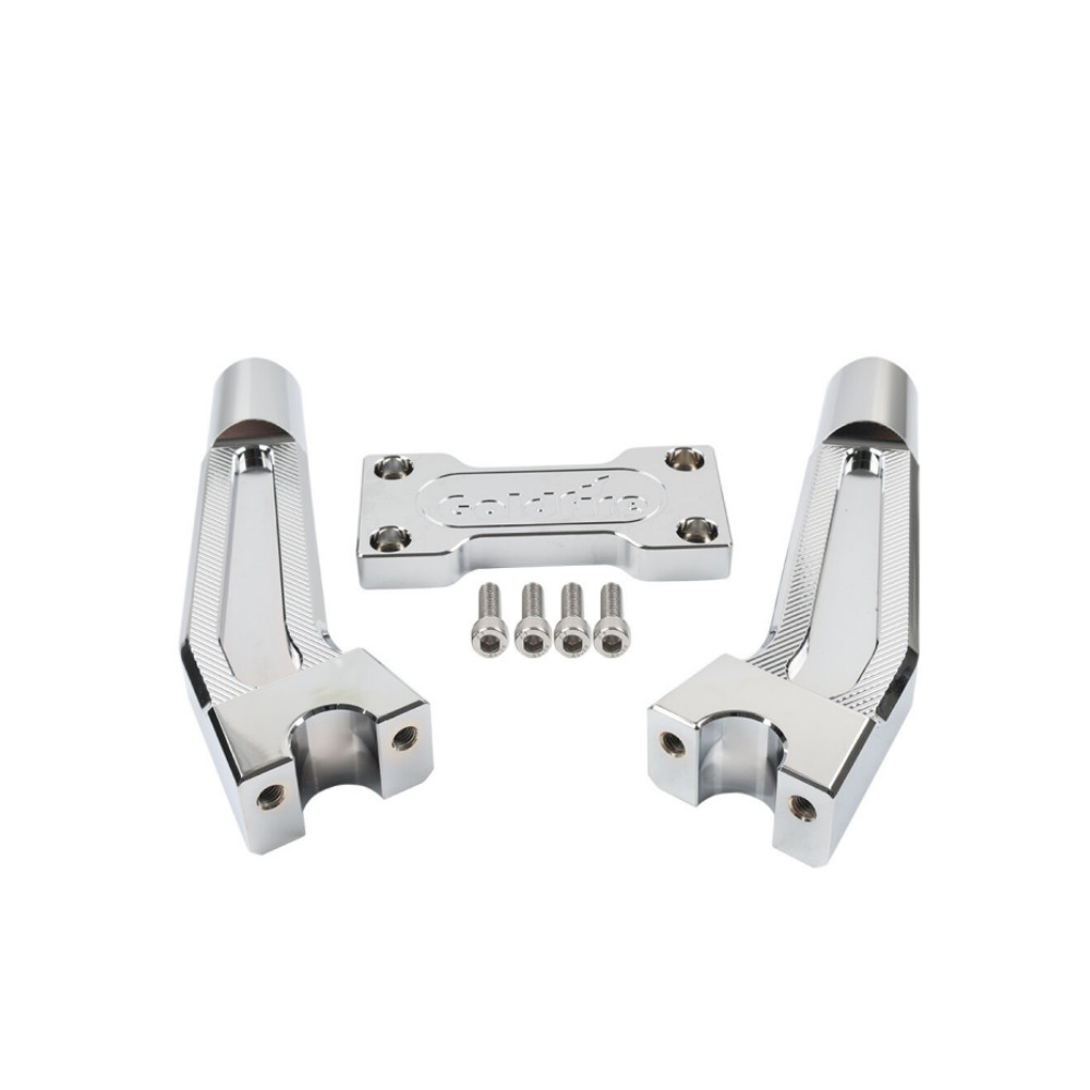 Pullback 10″ Handebar Riser Clamp for Harley 1” Handle Bar Touring Chrome
