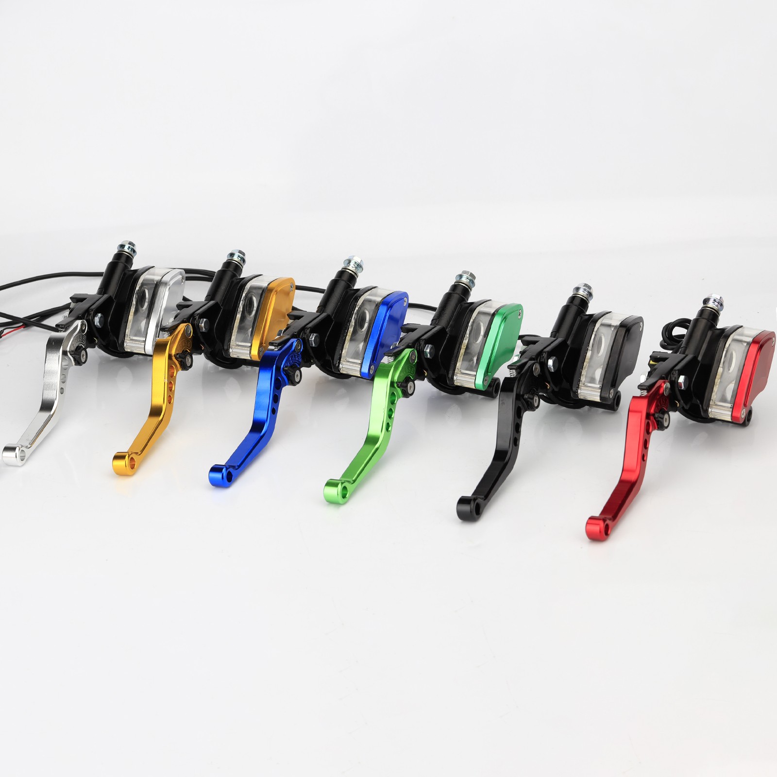 2pcs CNC 7/8″ Motorcycle Hydraulic Brake Clutch Lever Master Cylinder Reservoir