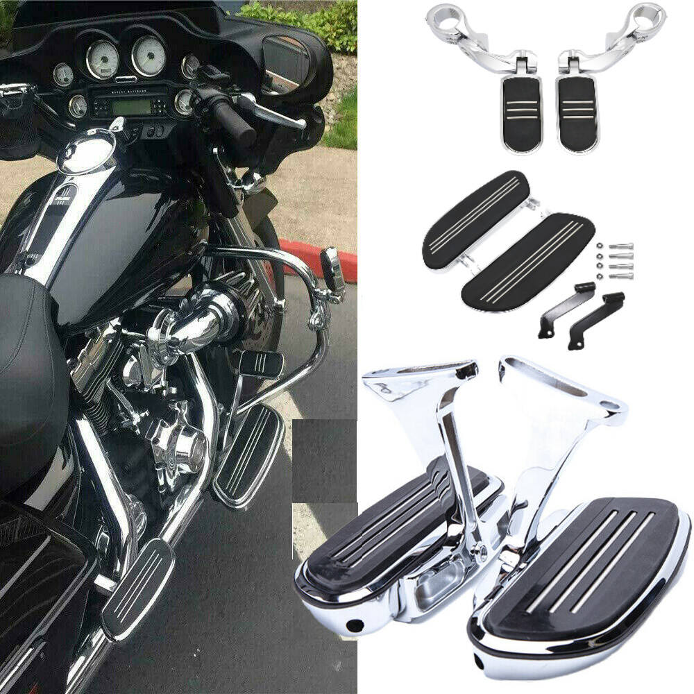 Front Rear 1-1/4″ 32MM Mount Foot Pegs / Footboards For Harley Touring 1993-2023