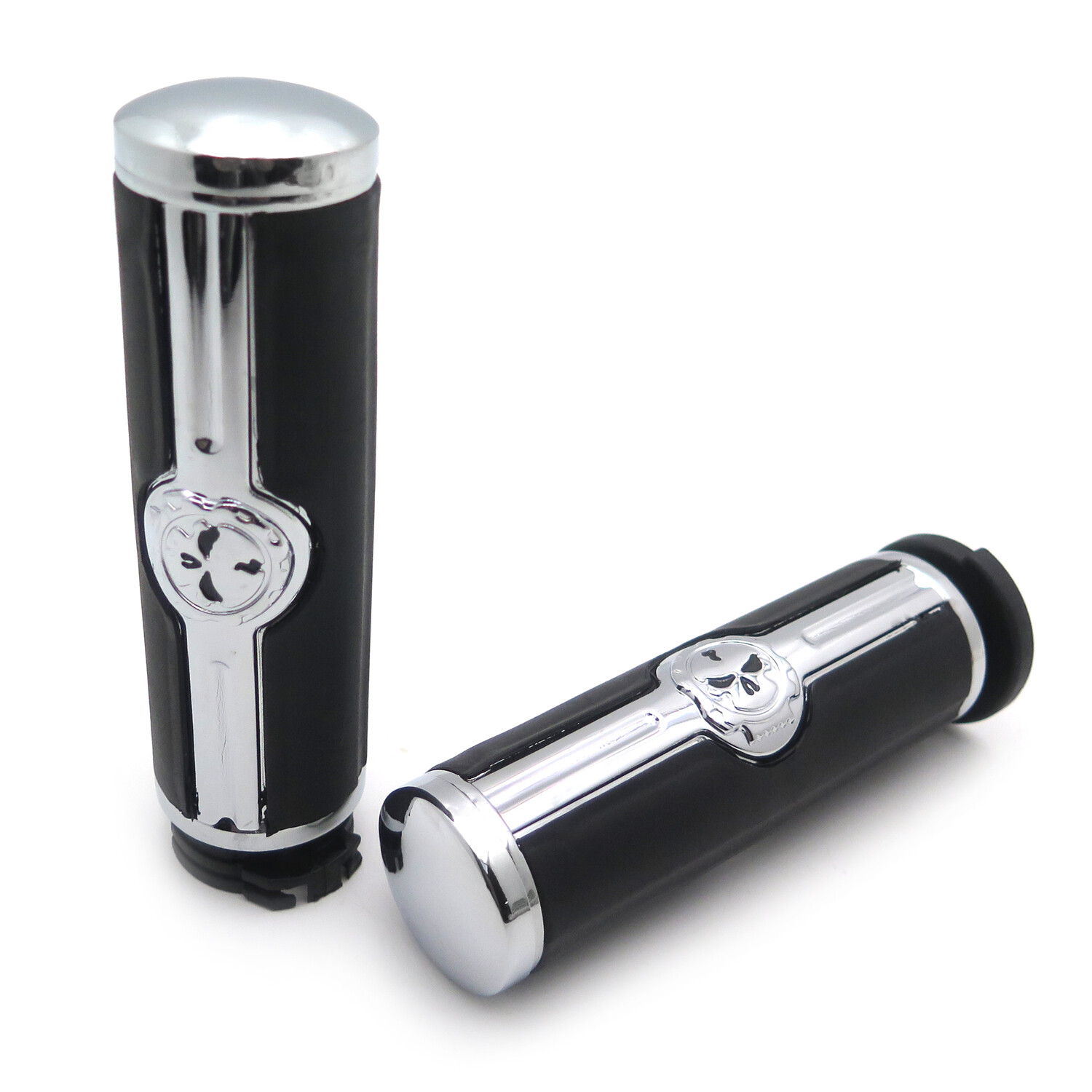 Skull 1″ Hand grips For Harley Davidson 1996-later VRSC XL XR Dyna Softail