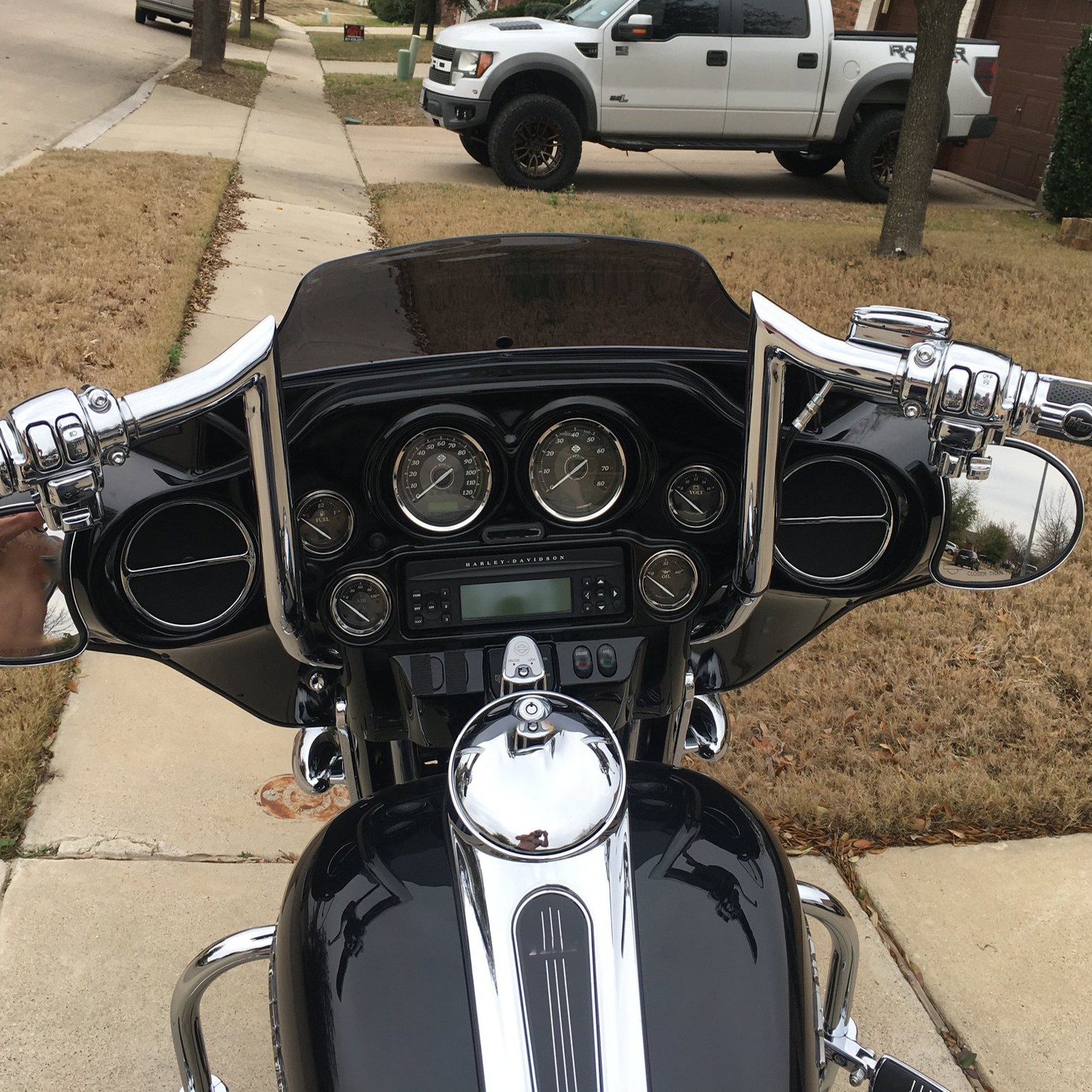 1-1/4” PRE-WIRED Ape Hanger Handlebar For Harley Electra Glide Ultra Classic US