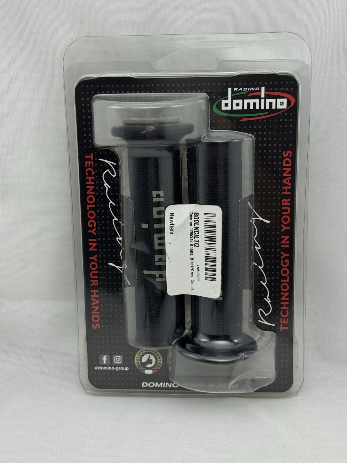 Domino A010 MotoGP Grips – Black/Grey, 125mm / Open Ends A01041C5240B7-0