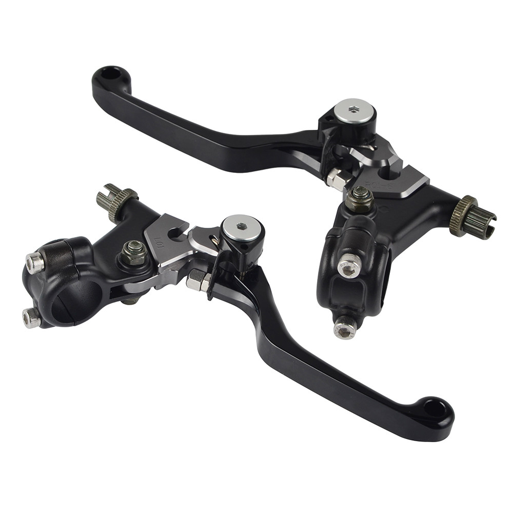 7/8” Short Clutch Brake Lever Set with Perch Fits Drum Brakes Model Dirt Bikes
