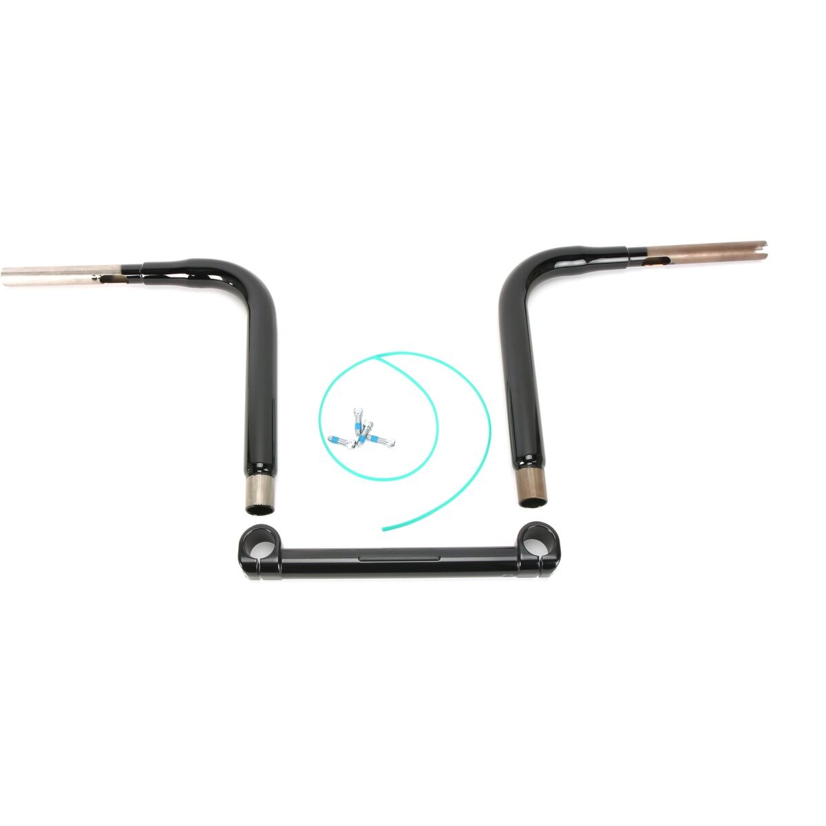 KST Kustoms High Gloss Black 1 1/2″ Pioneer 12″ Rise Handlebar – KST-3PN12HG