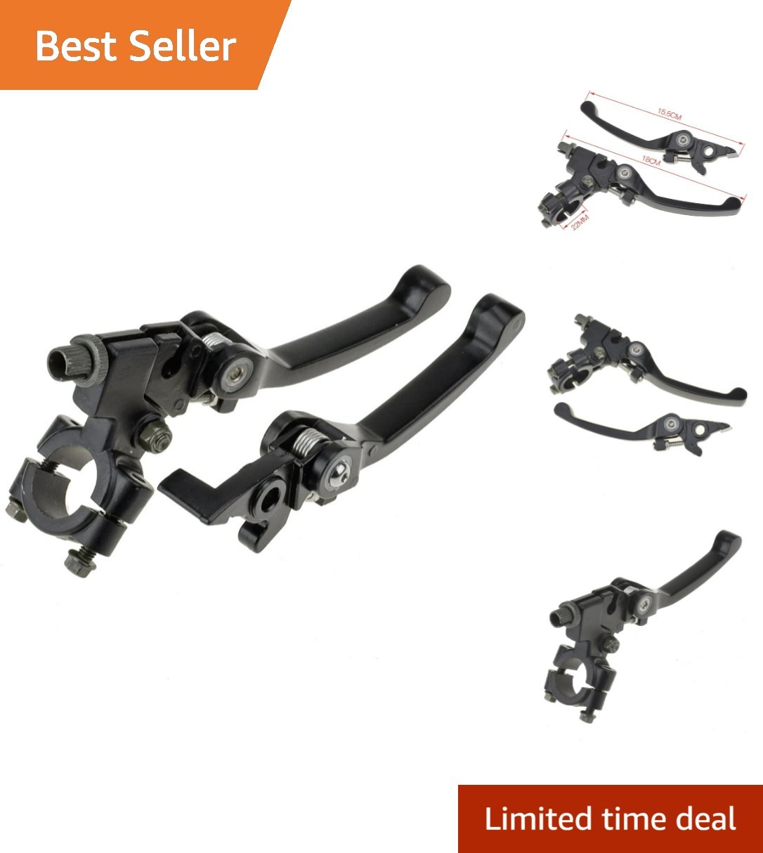 Durable Aluminum Black Chrome Clutch Brake Lever – Fits 110cc to 150cc Bikes
