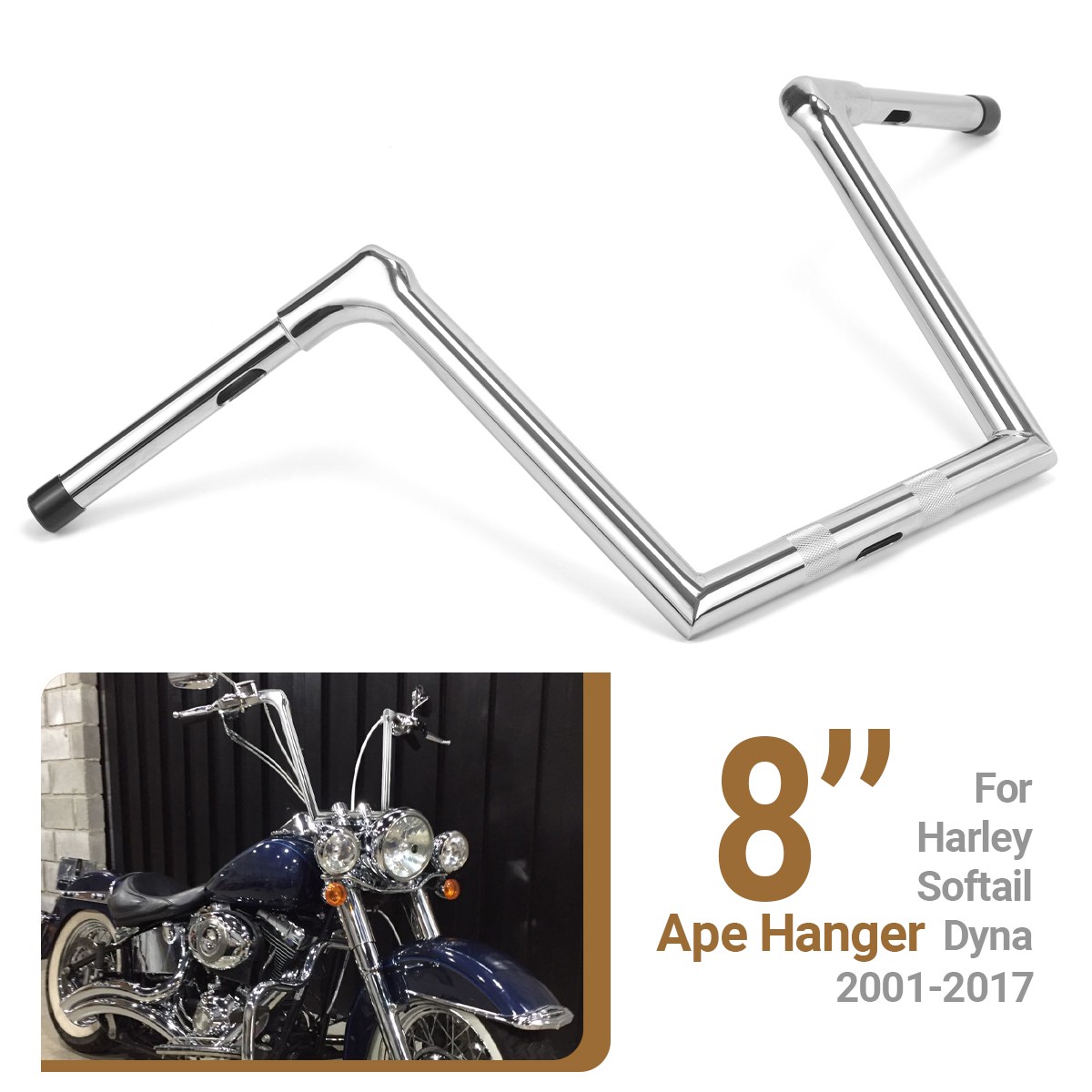 8″ 10″ 12″ 14″ Rise Ape Hanger Handlebars For Harley Road King Special FLHRXS