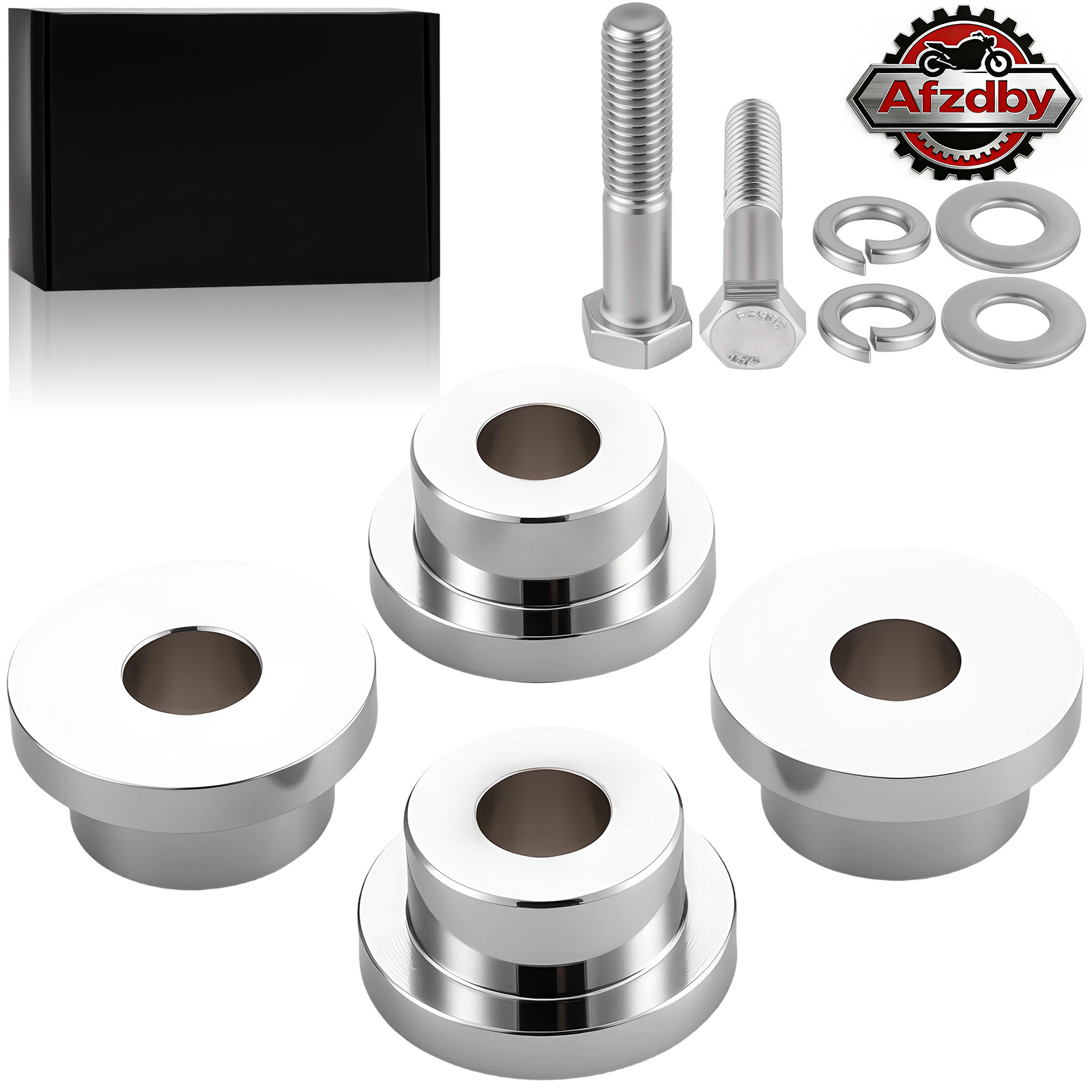 Solid Aluminum Handlebar Riser Bushings Mounts For Harley Softail Dyna Sportster