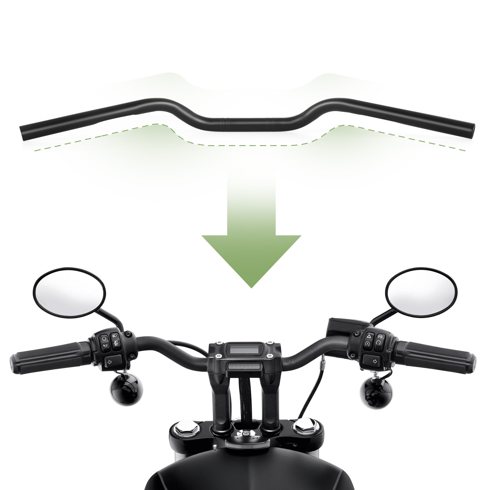 For Yamaha FZ1 FZ6 FZ-09 FZ-07 FZ600 FZ700 FZ750 Handlebar 7/8″ 22mm Handle Bars
