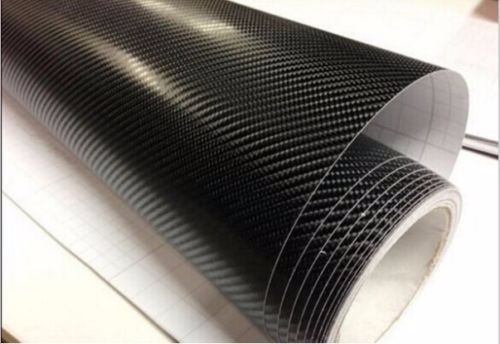 Premium Gloss 4D Carbon Fiber Vinyl Wrap Sticker Protection Film Sheet 5FT x 2FT