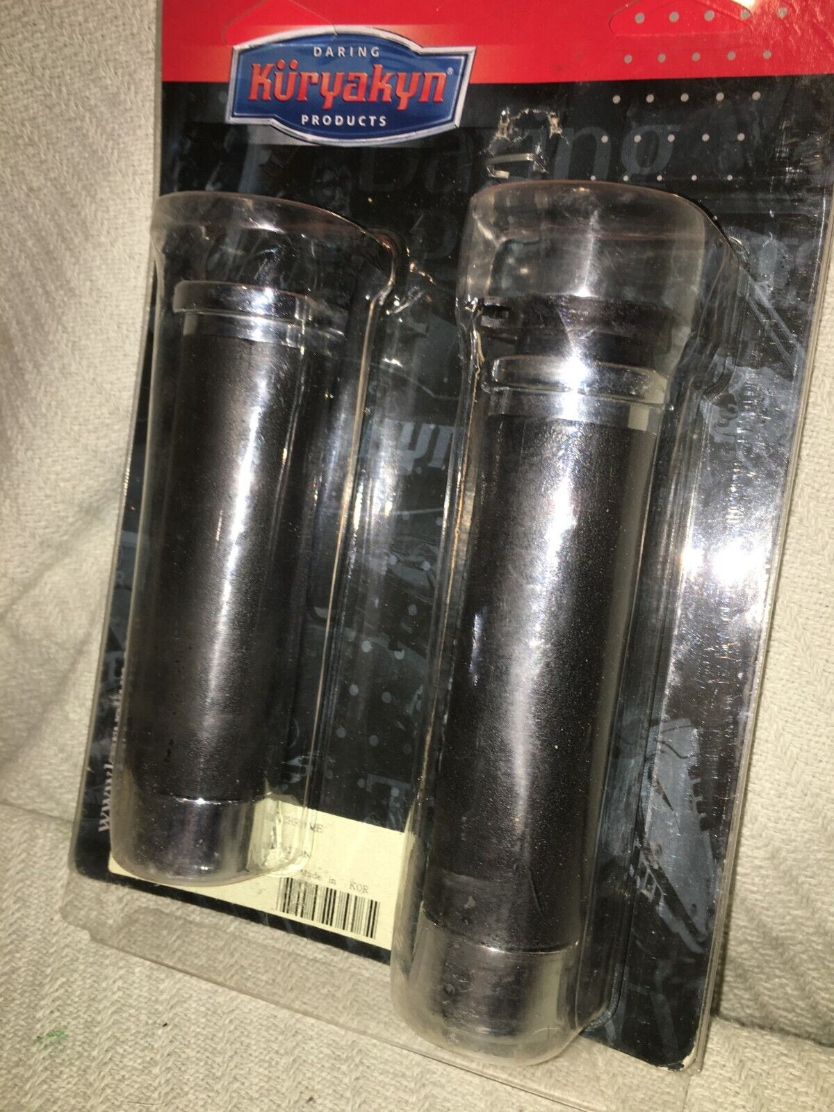 Kuryakyn Black Chrome ISO Grips Metric Cruisers Kawasaki Suzuki Victory Yamaha