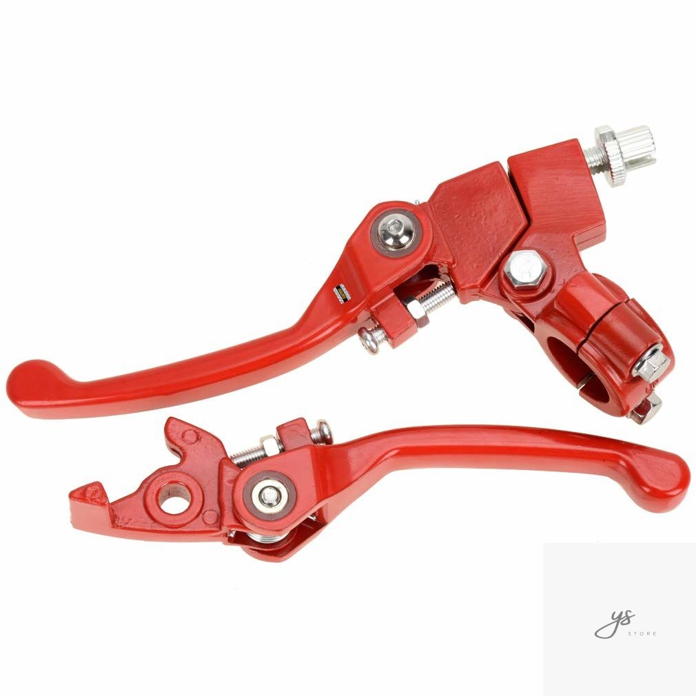 Red Brake Folding Clutch Lever with Perch for 7/8″ Handlebar 110cc 125cc SSR125