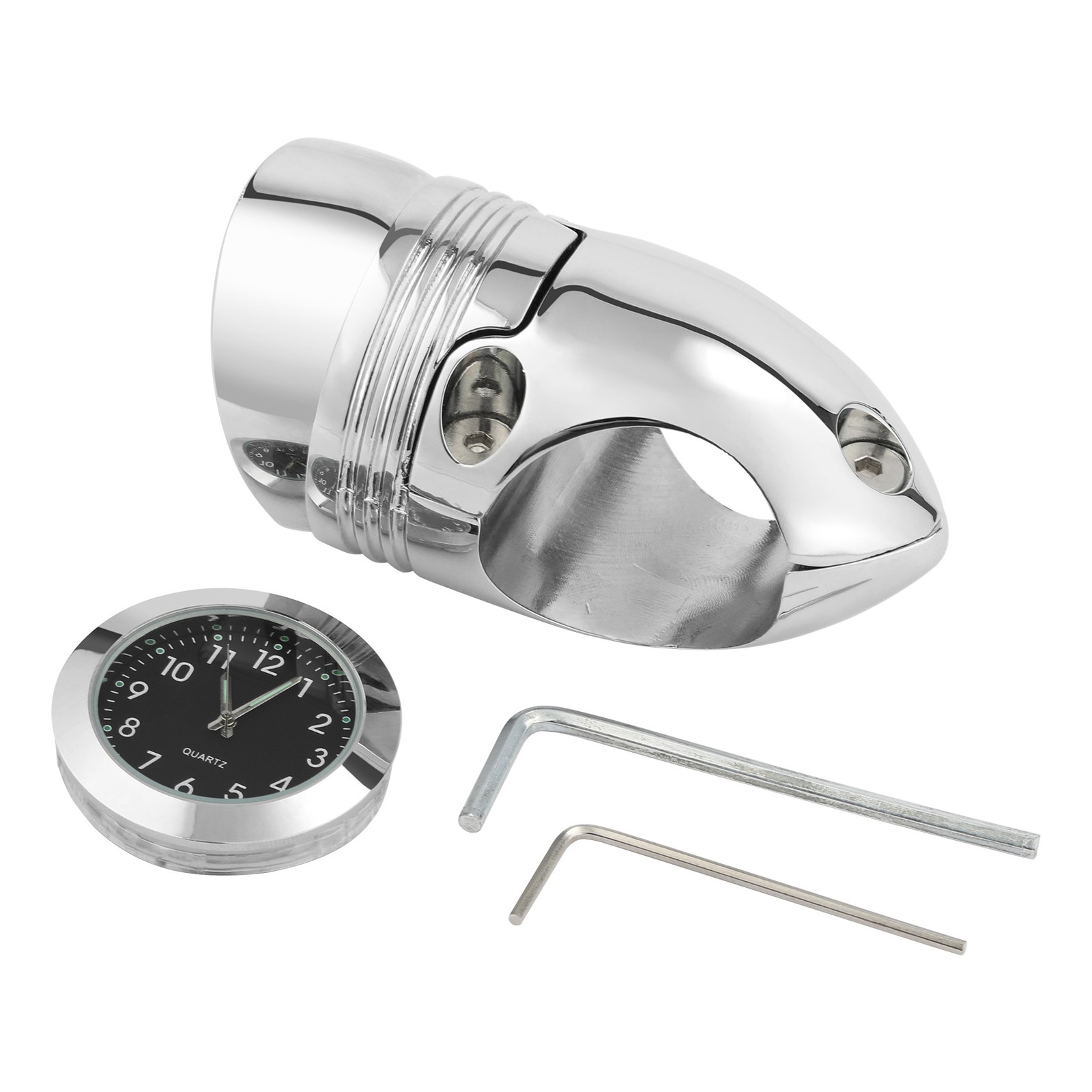 1-1/4″ Front Handlebar Clock Mount Fit For Harley Custom Cruiser Chopper