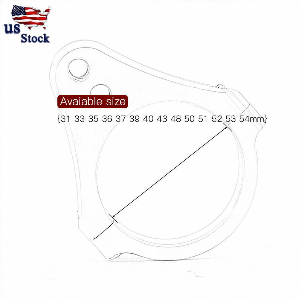 FXCNC 36-54mm Steering Damper Mounting Stanchion Bracket Fork Clamp Tube Support