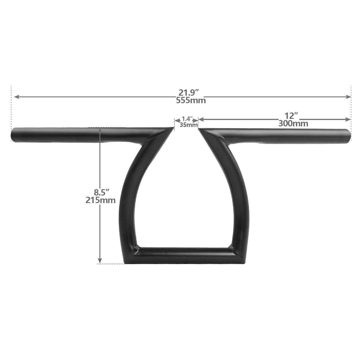 1″ Bar Handlebar Z Bars Fit For Harley Sportster Choppers Bobbers Yamaha Suzuki