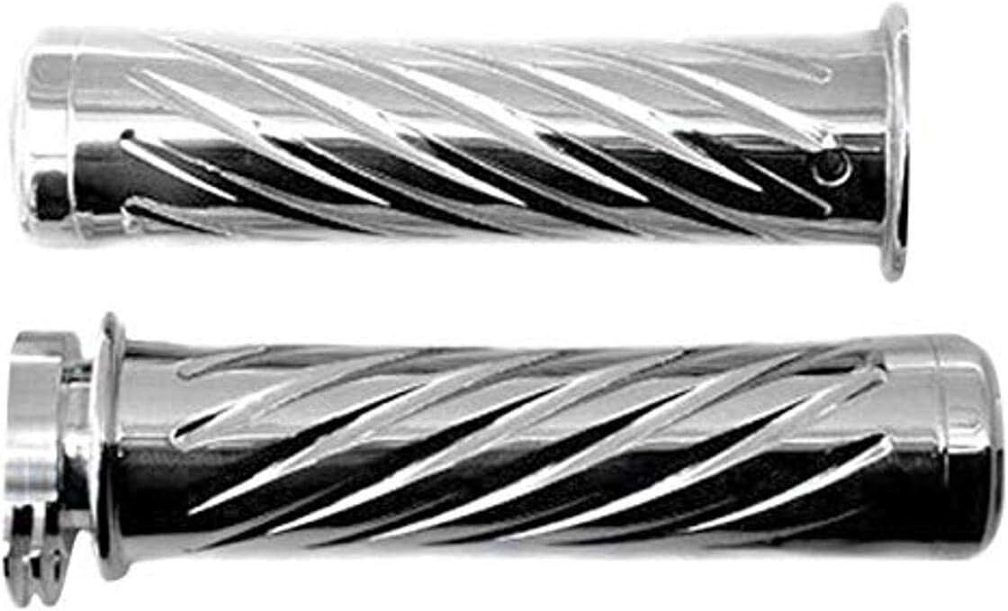 Handlebar Grips Grip Set 22mm 7/8″ inch – Yamaha Motorcycles Chrome Billet USA