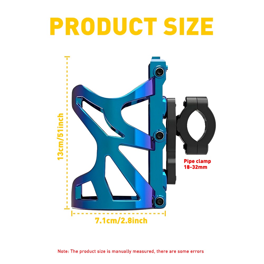 Universal Motorcycle Cup Holder Fit Honda, Handlebar Kawasaki Yamaha, SuzUSi,