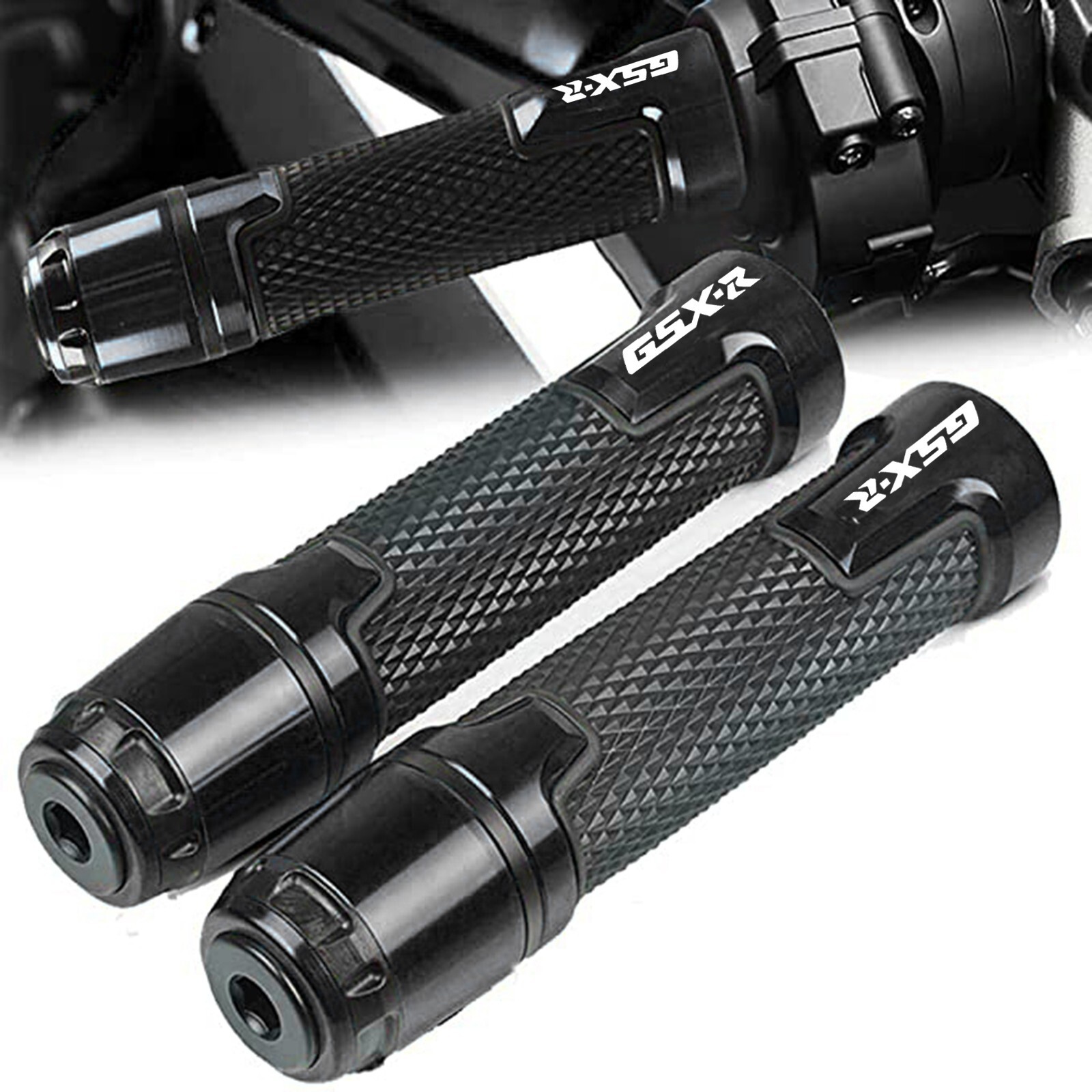 7/8″ 22mm Motorcycle Handlebar Hand Grips for SUZUKI GSXR600 750 1000 250