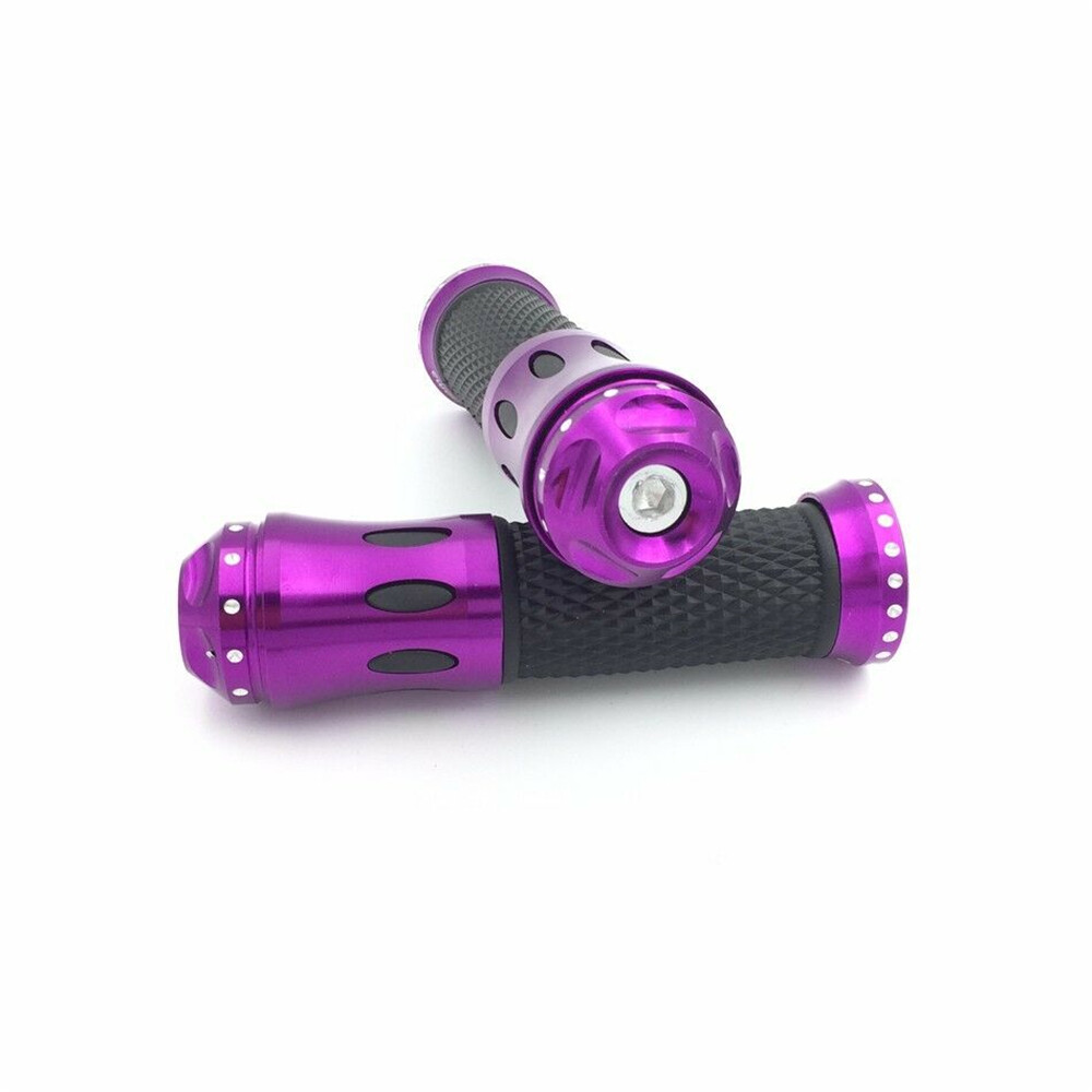 7/8″ Purple None-Slip Rubber Handbar Grips For Yamaha XJR1300 V-max MT-01 XT125
