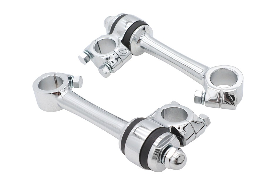 Chrome Replica 5-1/2 inch Flander Riser Set fits Harley Davidson