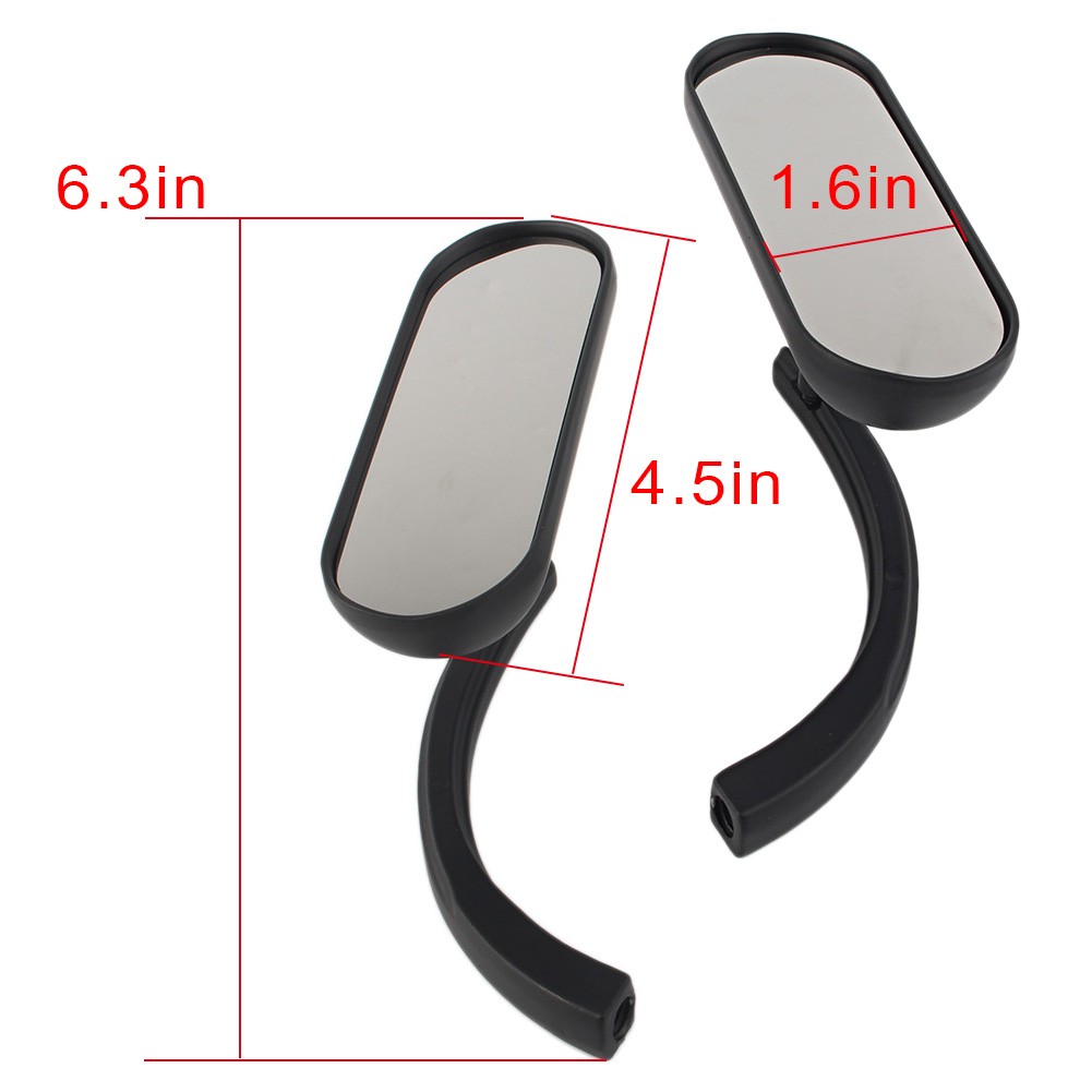 1 Pair Motor Rear View Side Mirror left right Fit All for Harley Davidson Black