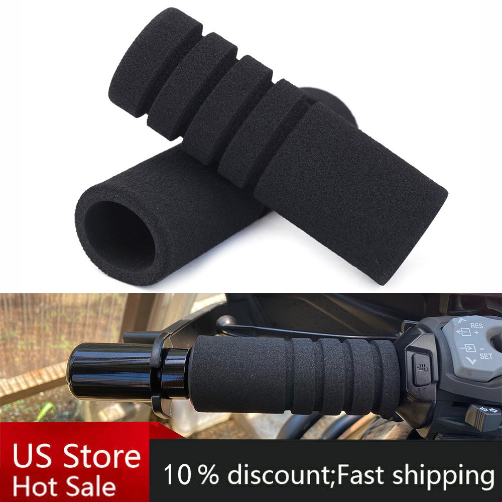 1 Pair Universal Motorcycle Handlebar Grips Foam Sponge Grip Cover Non-slip