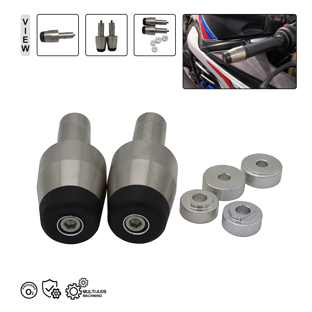 Solid Heavy Weight Slider 7/8″ Handle Bar Ends Vibration Reducing Grip Plug Cap