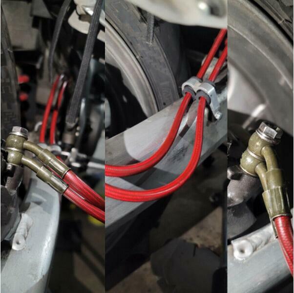 Motorcycle Hydraulic Brake Clutch Hose Cable Front Rear Street Sport Bike Braid