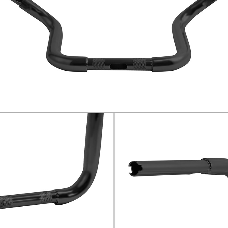 10″ Rise 1 1/4″ Ape Hanger Handlebar Fit For Harley Heritage Softail FXST Black