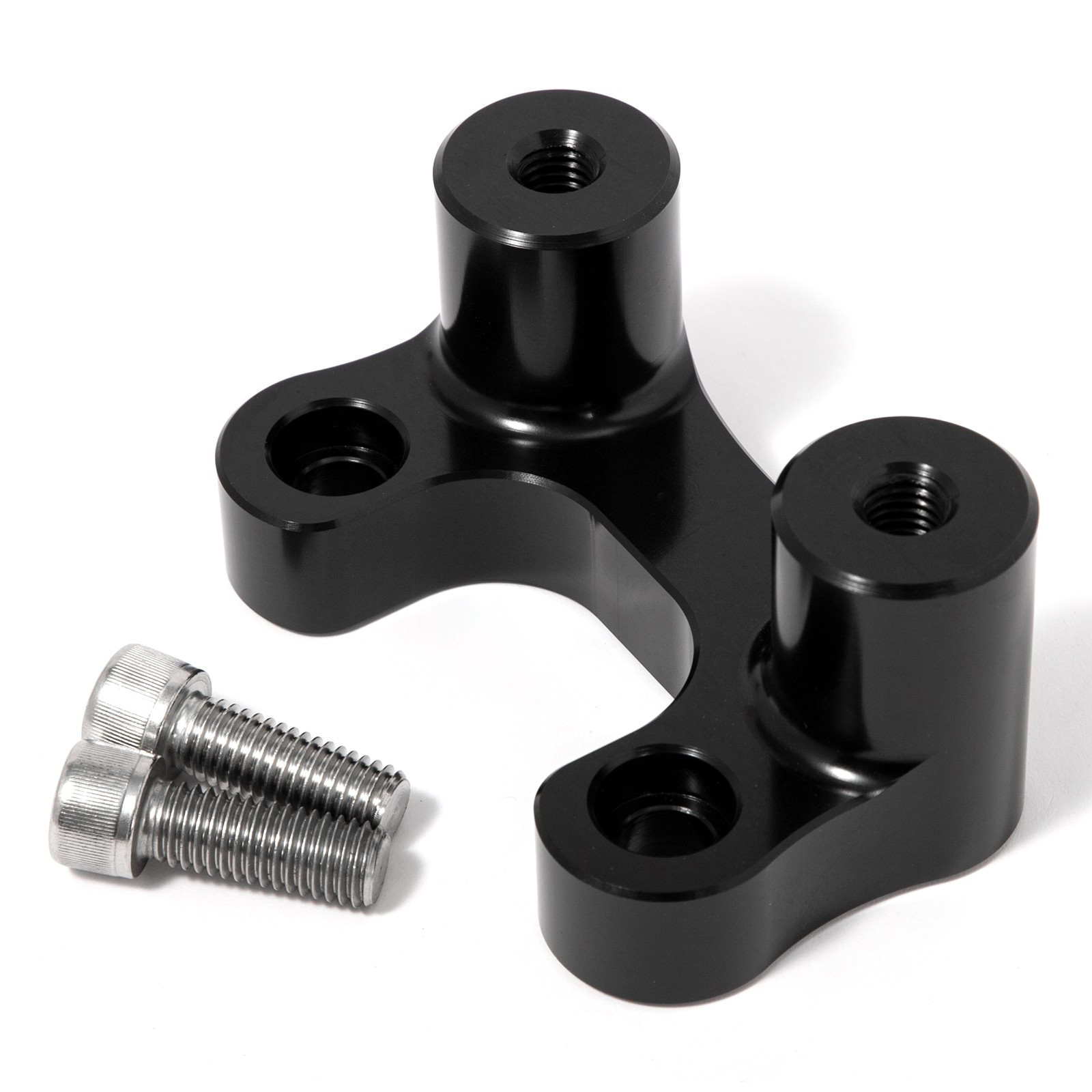 Anodized Black Handlebar Riser Clamp Adapter for Harley Touring Dyna Softail