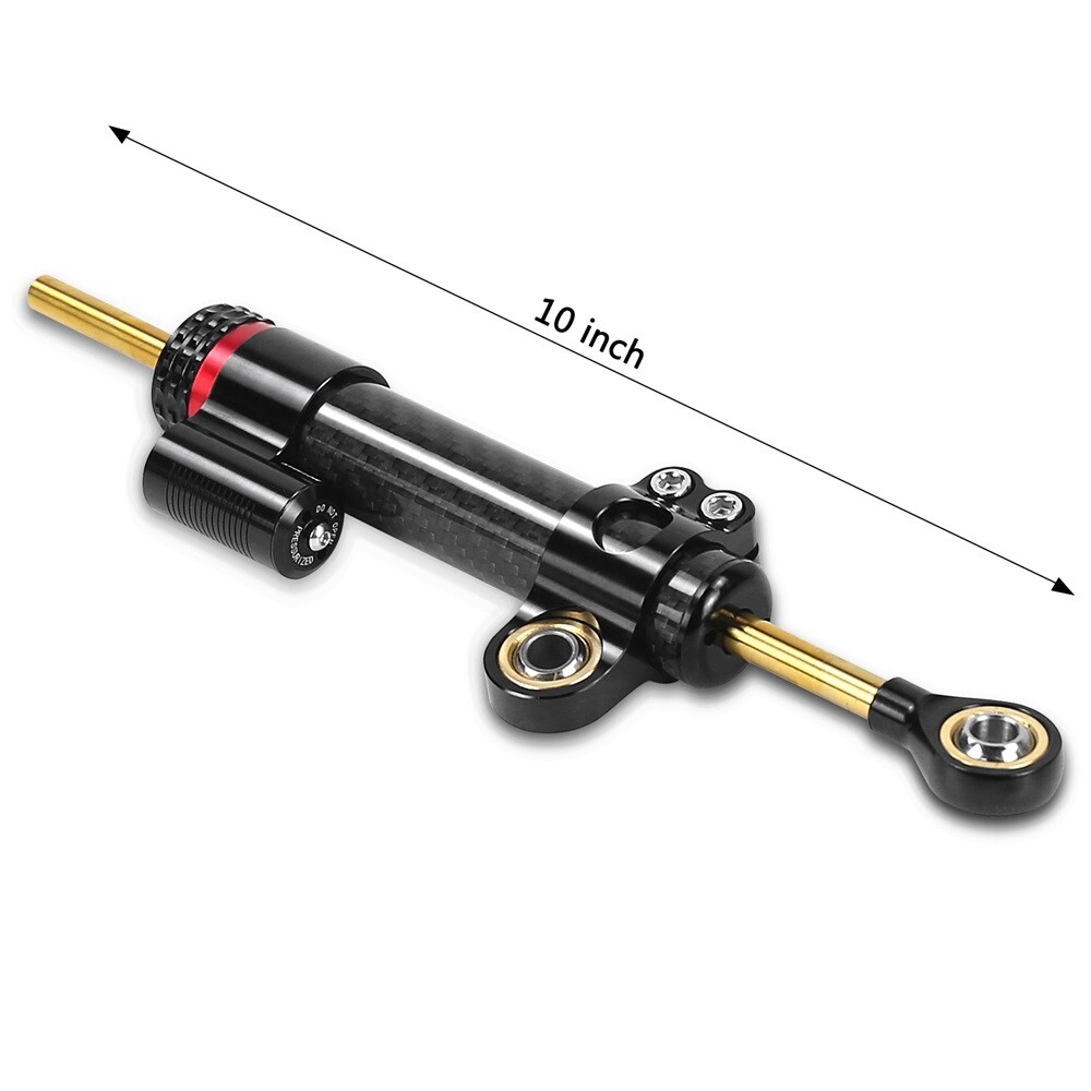 10 Inch Stabilizer Steering Damper Black / Silver For Suzuki GSXR750 1986-2024