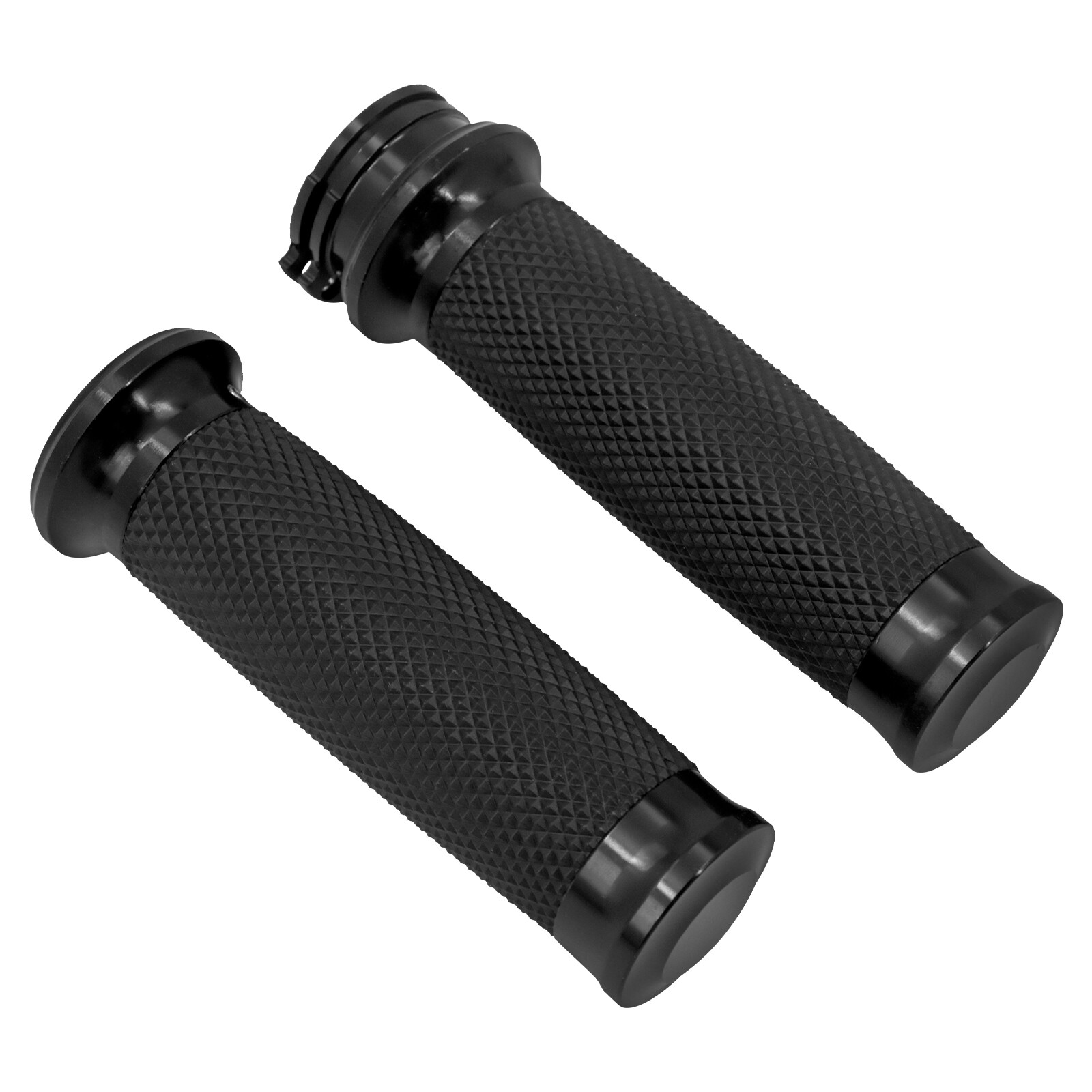 1″ Motorcycle Black Handlebar Hand Grips Fit For Harley Touring Softail Dyna