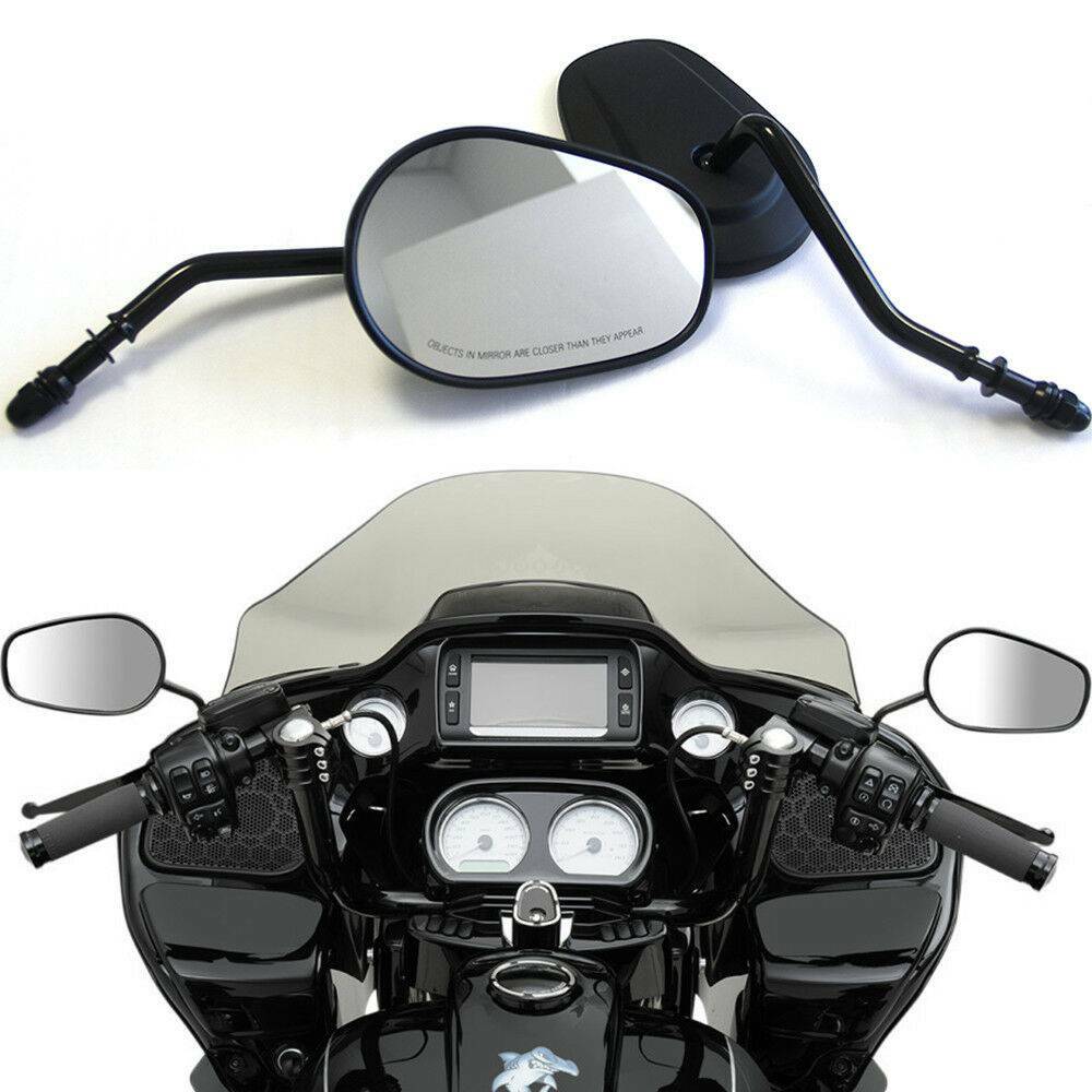Long Stem Black Motorcycle Rear View Side Mirrors For Harley Sportster 1200 883