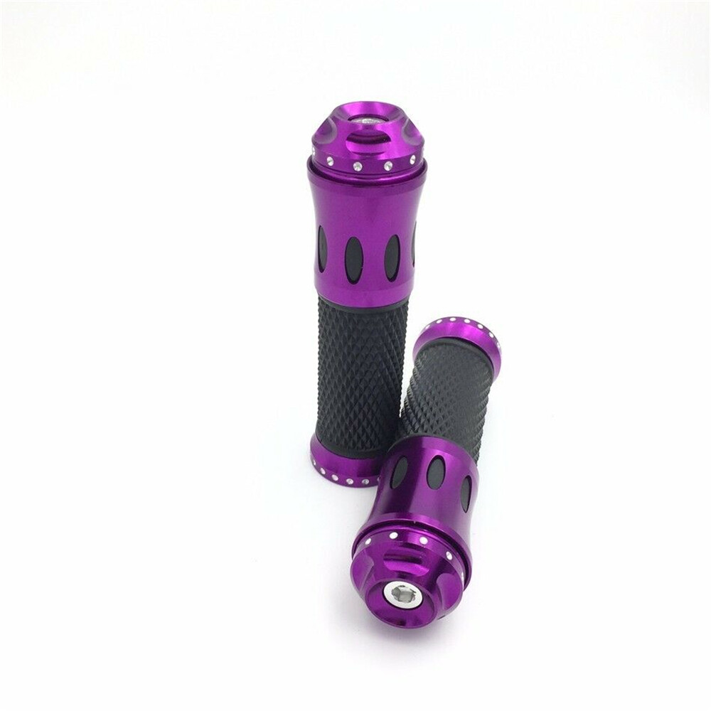 7/8″ Purple None-Slip Rubber Handbar Grips For Yamaha XJR1300 V-max MT-01 XT125