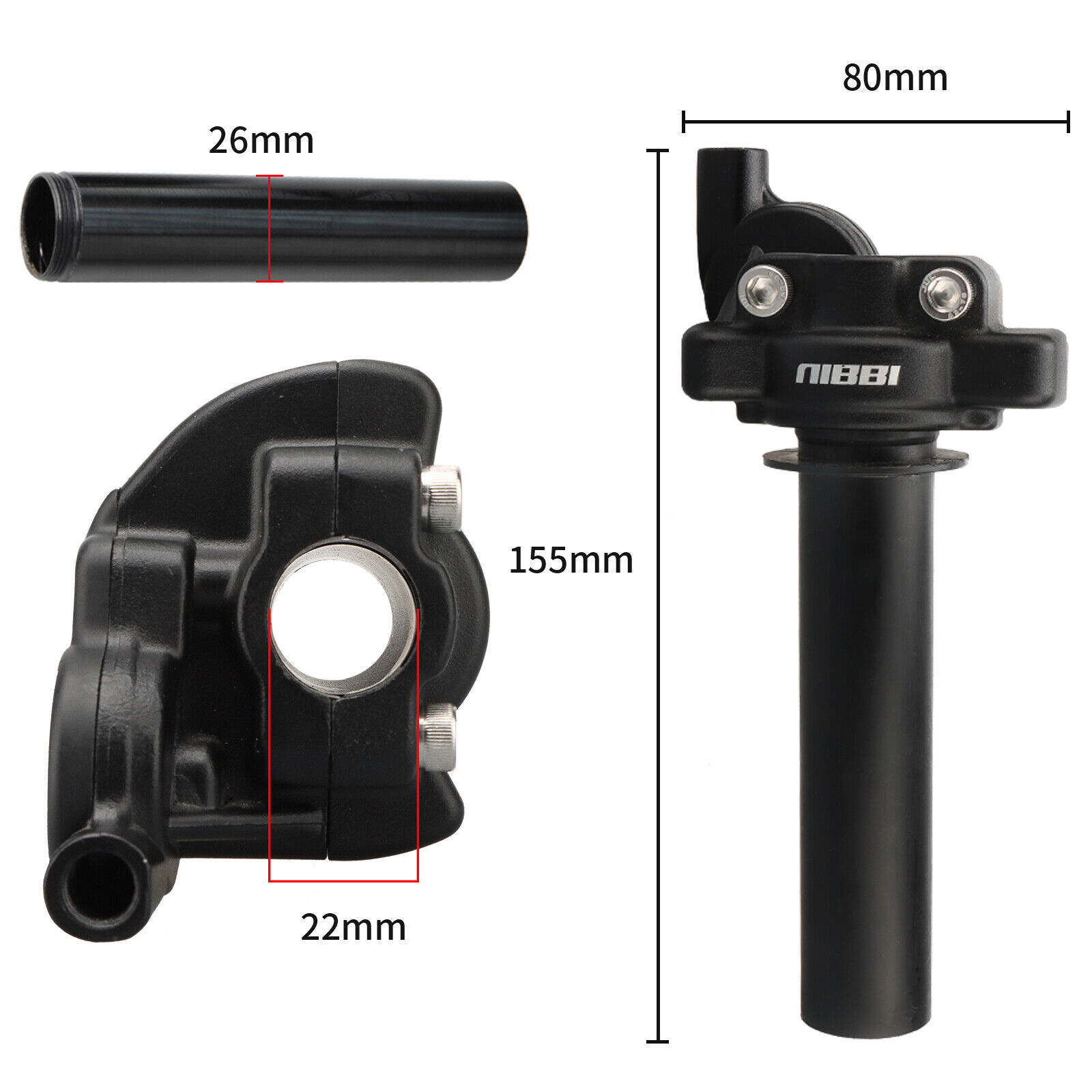 NIBBI Throttle Cable 43″ Twist Grip 7/8″ Clamp 50cc – 250cc Dirt Pit Bike ATV