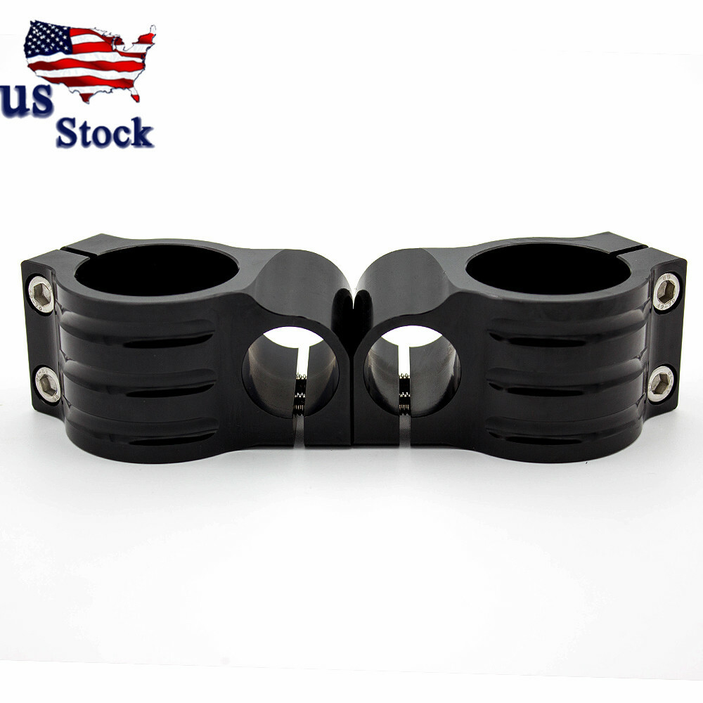 CNC Black 51mm Regular Fork Tube Clip Ons Handlebars Mounts Handle Bar Clamp