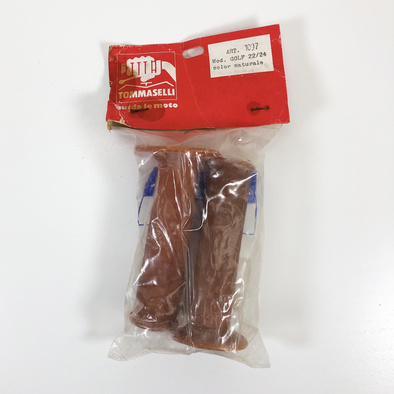 Vintage Gum / Natural TOMMASELLI Golf 1097 Rubber Bike Grips – NEW OLD STOCK
