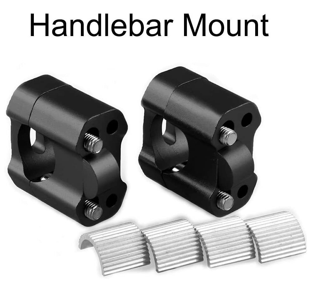 Universal CNC Motorcycle Handlebar Riser Clamp Mount Fit 7/8″ 1 1/8″ Bars Black